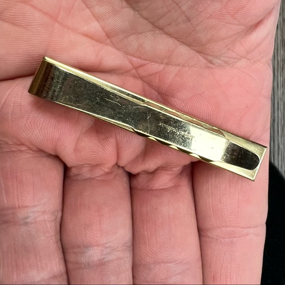 Vintage Jacques Kreisler Gold Tone Rope Tie Bar Clip - Picture 3 of 5